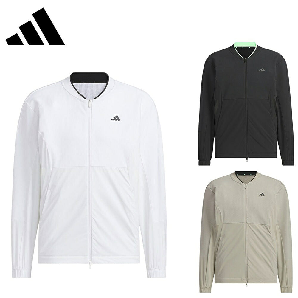 adidas アディゼロ 撥水 軽量 ファブリックミックス フルジップ