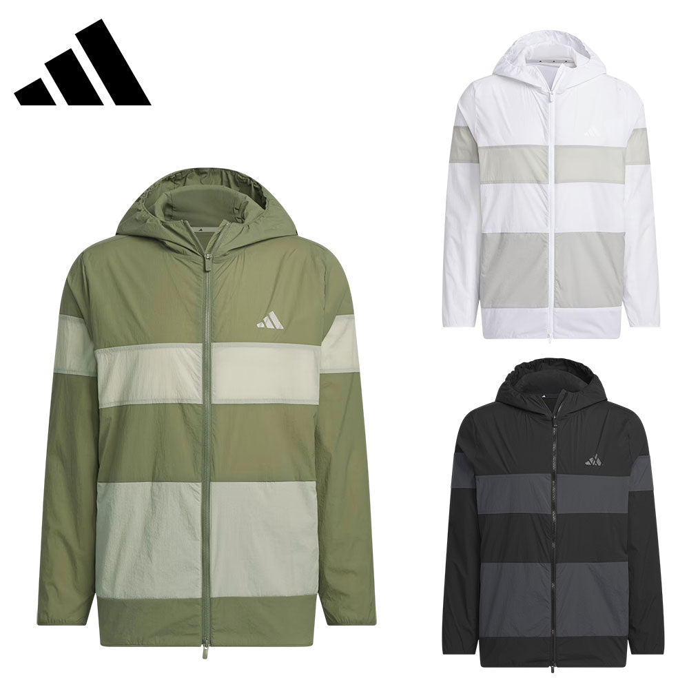 adidas バックポケット付き 軽量 撥水 フルジップフーディー 25SS