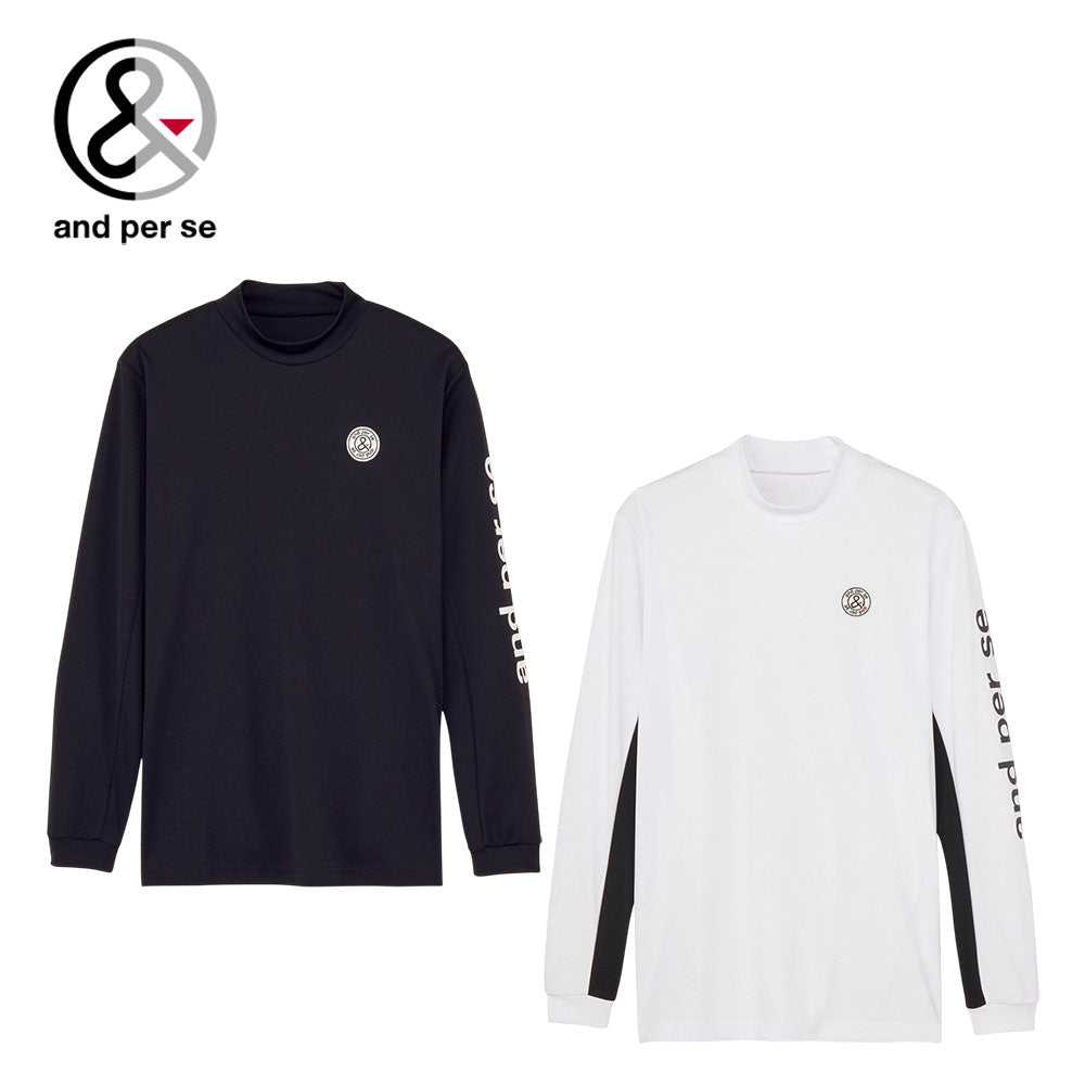 and per se ソルケアハニカム長袖モックネックシャツ(メンズ) 25SS