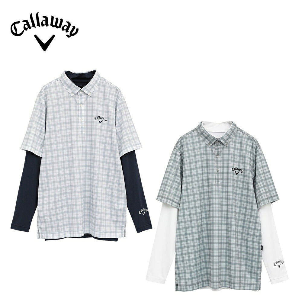 Callaway チェックプリントセットシャツ(インナー付き) 25FW C25234109