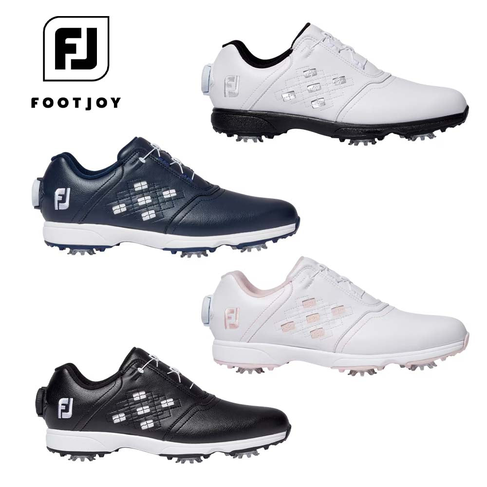 超美品☆FOOTJOYフットジョイ ECOMFORT BOA ゴルフシューズ フットジョイ eコンフォート Boa レディース (ゴルフシューズ