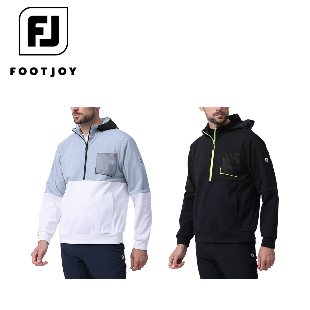 FOOTJOY ハイブリッド長袖ハーフジップフーディー 24SS FJ-S24-M02