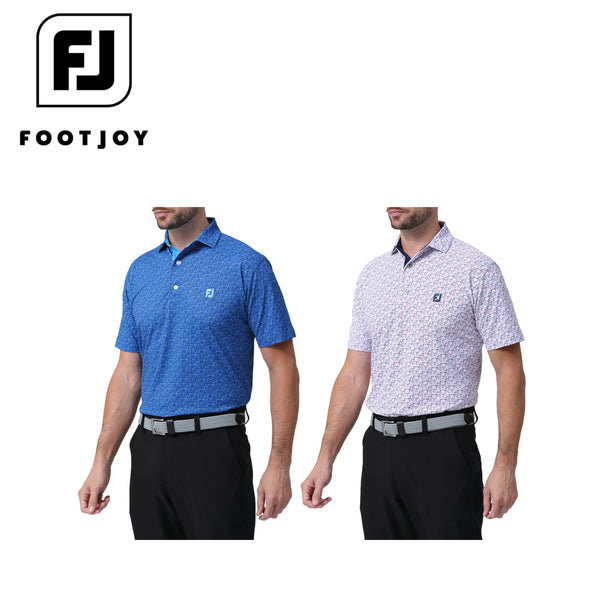 ゴルフ - ウェア FOOTJOY（フットジョイ）製品。FOOTJOY ゴルフコースプリント半袖シャツ 24SS FJ-S24-S16