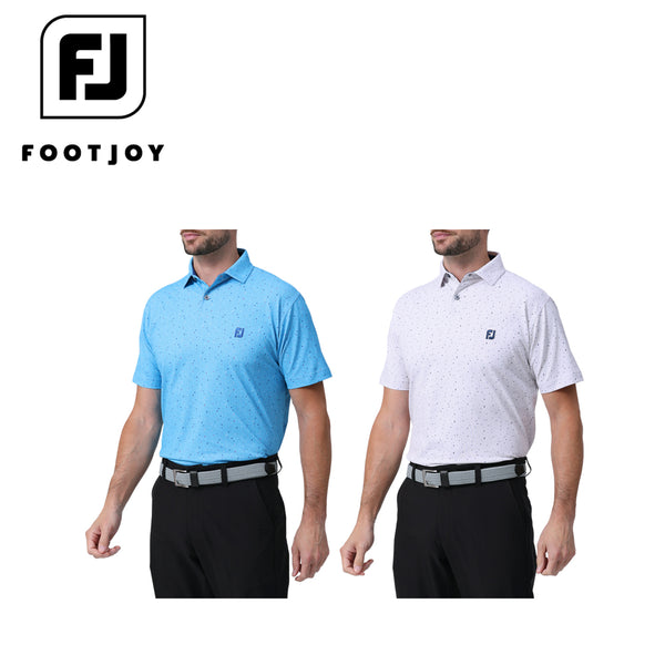 ゴルフ - ウェア FOOTJOY（フットジョイ）製品。FOOTJOY ツイードパターンプリント半袖シャツ 24SS FJ-S24-S19