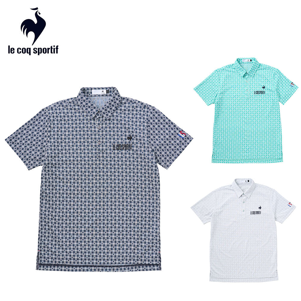 Le coq sportif モノグラム柄ジャガード半袖シャツ 25SS LG5SHS14M