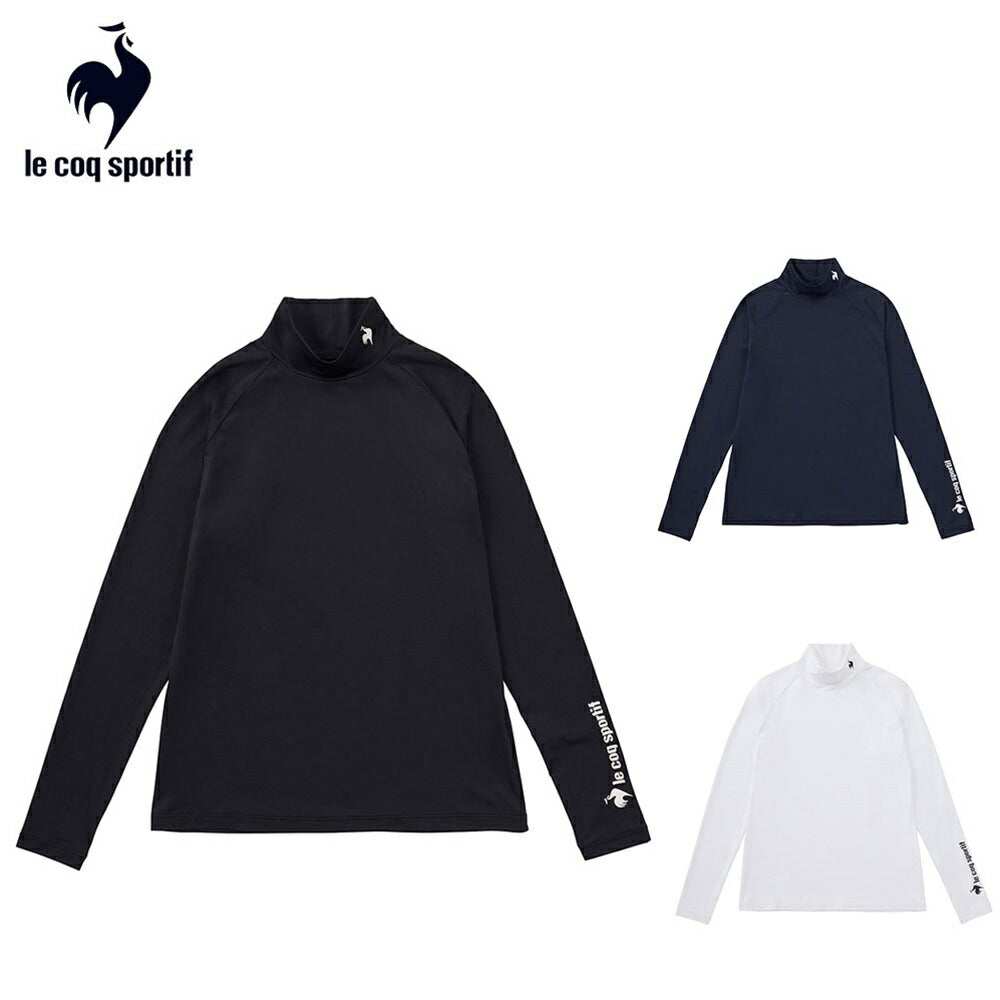 le coq sportif ホワイト タートルネック セーター トレーナー le coq sportif ルコック セーター 白×ネイビー ニット ケーブル
