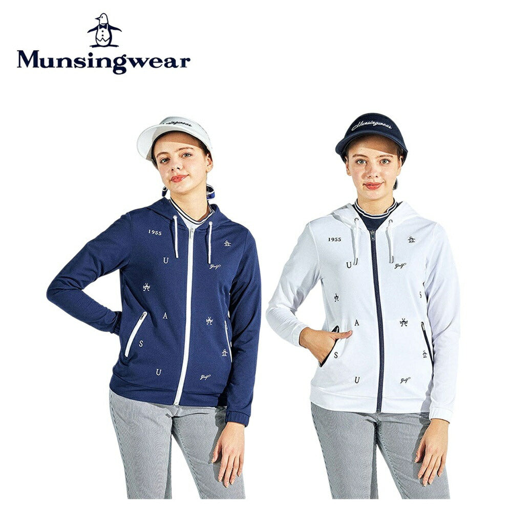 マンシングウェア　SUNSCREEN 刺繍パーカー マンシングウェア Munsingwear Sunscreen NIR 前開き飛び刺繍
