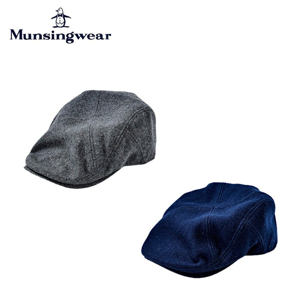 ゴルフ - ヘッドウェア Munsingwear（マンシングウェア）製品。Munsingwear メルトン風 ハンチング 23FW MGBWJC80