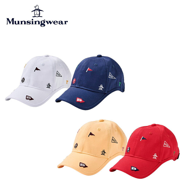 ゴルフ - ヘッドウェア Munsingwear（マンシングウェア）製品。Munsingwear ロゴ イヤーカーブキャップ 24SS MGCXJC03
