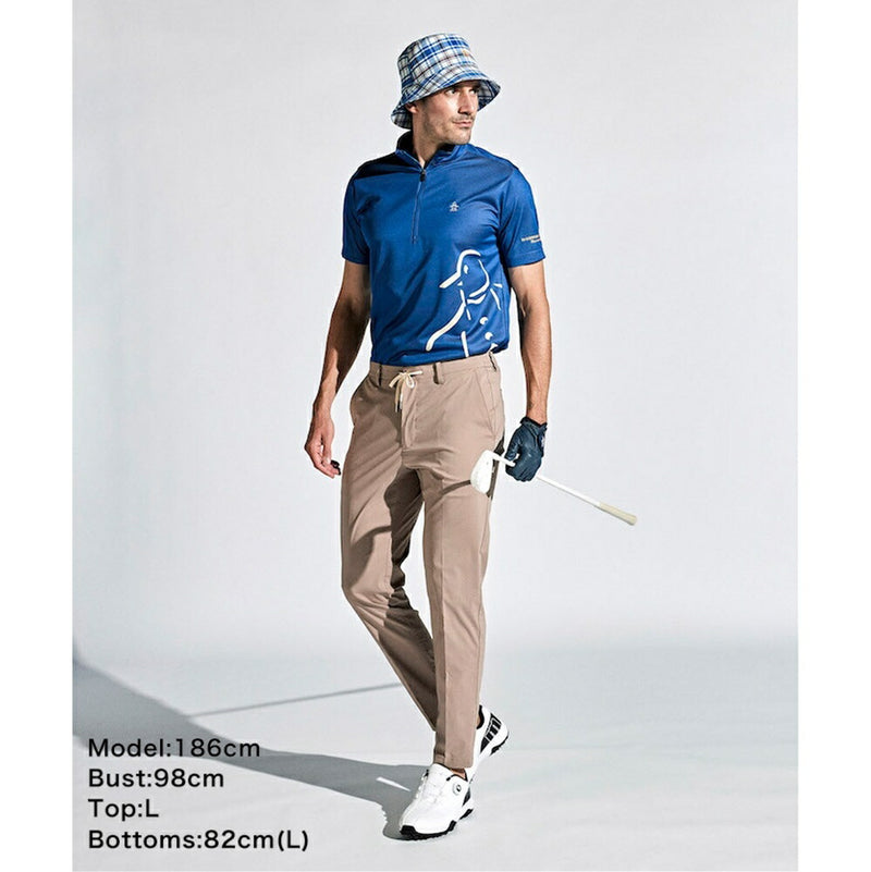 ベストスポーツ Munsingwear（マンシングウェア）製品。Munsingwear SEASON COLLECTION MOTION 3D パネルジャカードハーフジップ半袖シャツ 24SS MGMXJA09
