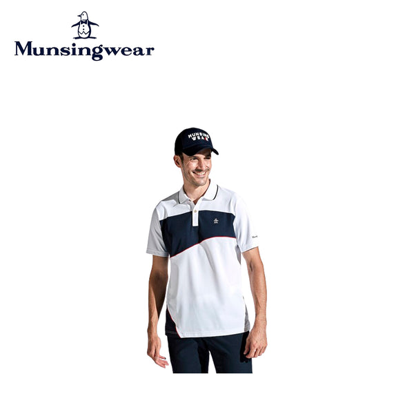 ゴルフ Munsingwear（マンシングウェア）製品。Munsingwear SUNSCREEN ストレッチ半袖ポロシャツ 24SS MGMXJA12