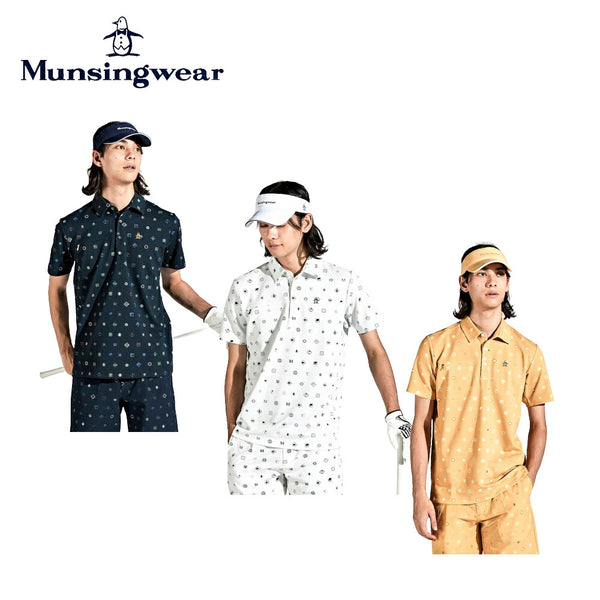 ゴルフ用品 2024年春夏 Munsingwear（マンシングウェア）製品。Munsingwear SEASON COLLECTION MOTION 3D モチーフプリントテーラーカラーシャツ 24SS MGMXJA13
