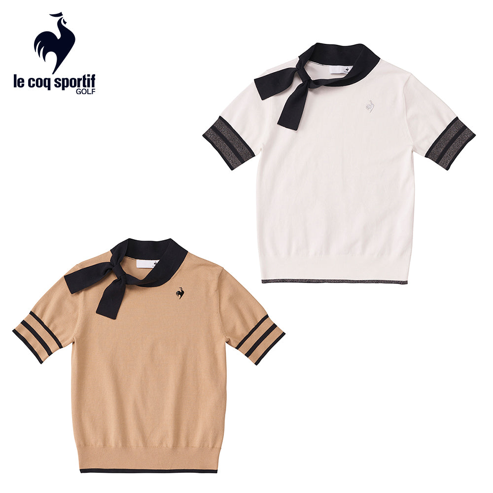 le coq sportif RIJOUME アシンメトリー衿五分丈シャツ 23FW QGWWJA13