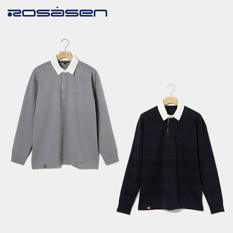 ベストスポーツ Rosasen（ロサーセン）製品。Rosasen シャドーボーダーニットラガーシャツ 24SS 04411211