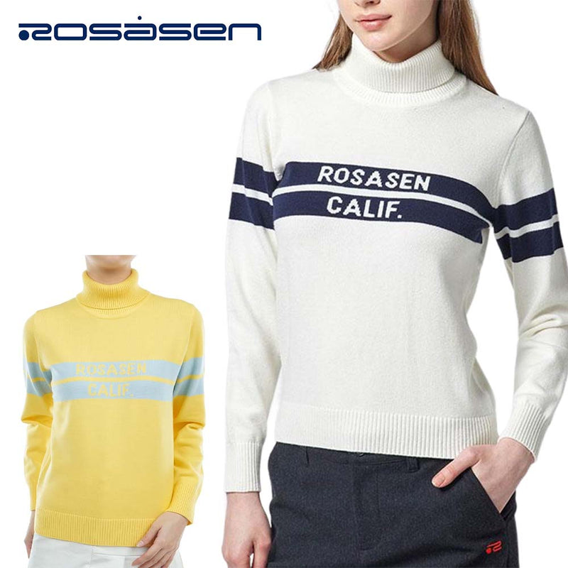 ベストスポーツ Rosasen（ロサーセン）製品。Rosasen ライン&ロゴインターシャタートルセーター 23FW 045-19012