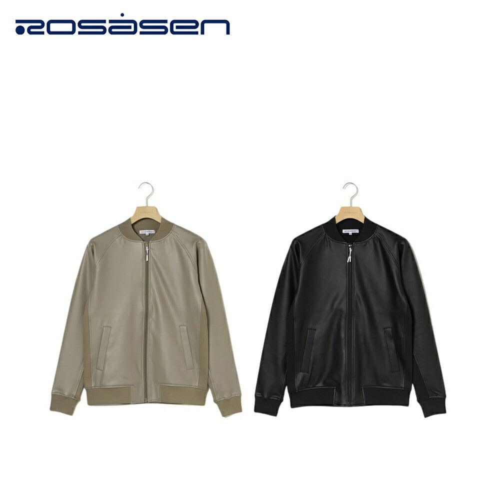 Rosasen A-Line ソフトストレッチレザー風ブルゾン 23FW 047-59911