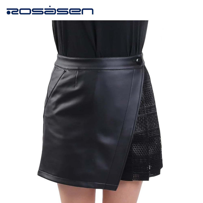 ベストスポーツ Rosasen（ロサーセン）製品。Rosasen A-Line ソフトストレッチレザー風スカート 23FW 048-79941