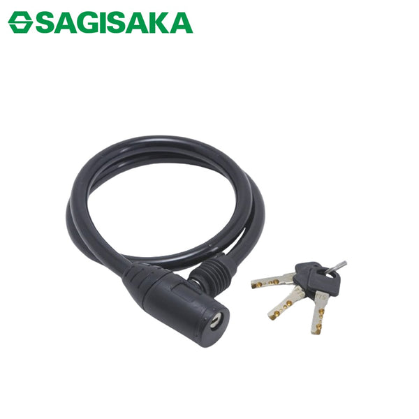 自転車用鍵／ロック SAGISAKA（サギサカ）製品。SAGISAKA ミニディンプルワイヤーロック2C 43417