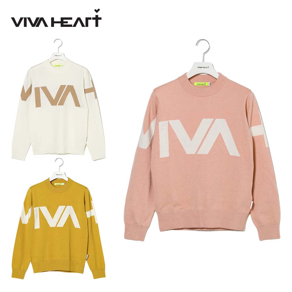 VIVA HEART インターシャロゴニット 23FW 012-19010