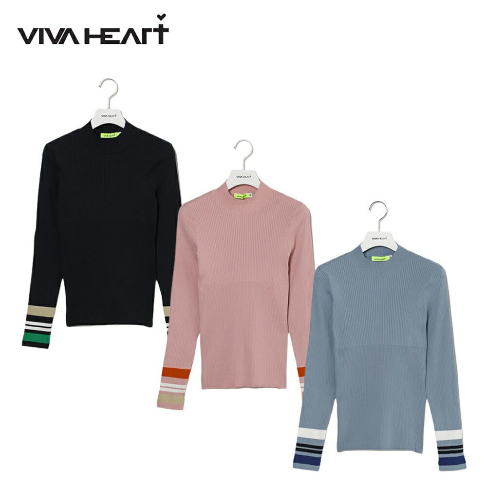 VIVA HEART FIT TECH ハイネックリブニット 23FW 012-19911