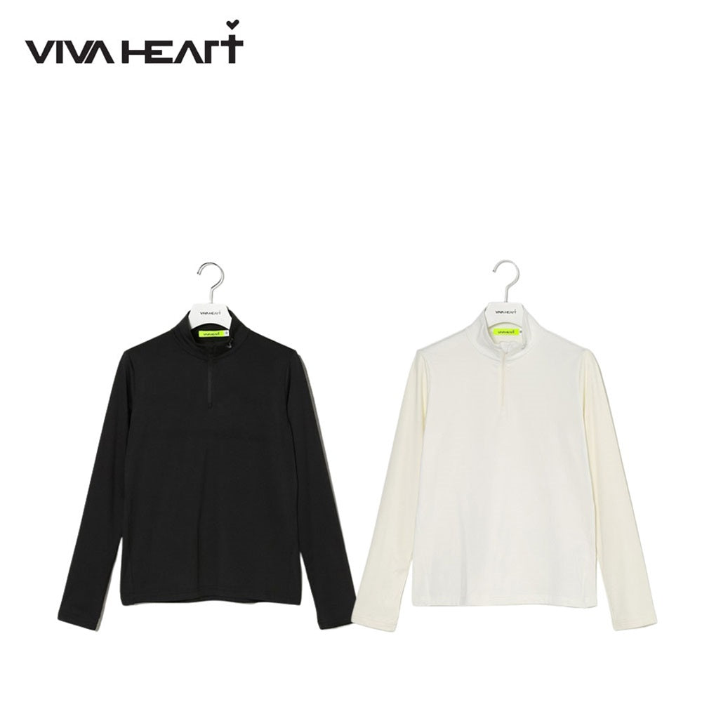 VIVA HEART Airshutスリーブ裏起毛長袖ハーフジップ 23FW 012-29011