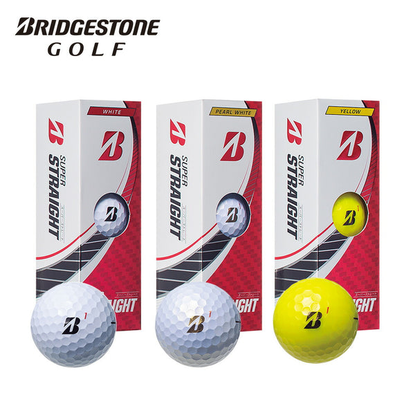 ゴルフ - ラウンド用品 BRIDGESTONE（ブリヂストン）製品。BRIDGESTONE ブリヂストン ゴルフボール SUPER STRAIGHT スーパーストレート 2023年モデル 1スリーブ 3球入り 日本正規品 T3WX T3GX T3YX ホワイト パールホワイト イエロー ボール