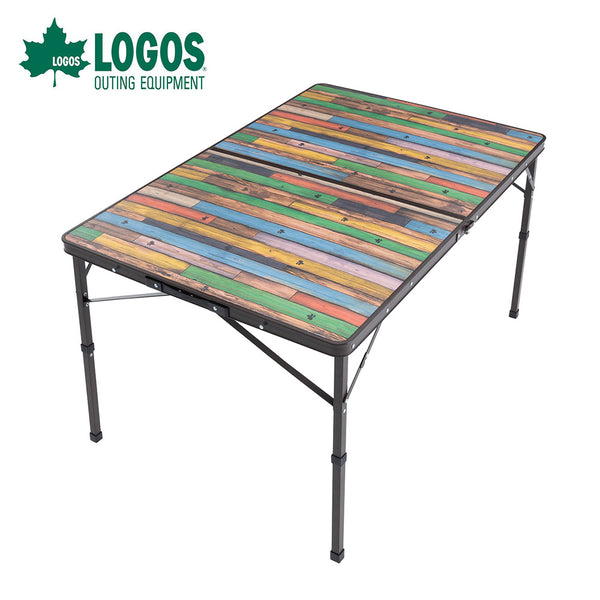 アウトドア LOGOS（ロゴス）製品。LOGOS Old Wooden 丸洗いダイニングテーブル 12080 73188047