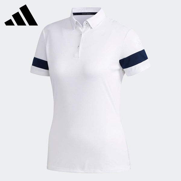 ゴルフ - ウェア adidas（アディダス） ヘキサゴンエンボスプリント 半袖ボタンダウンシャツ 20SS GLU44