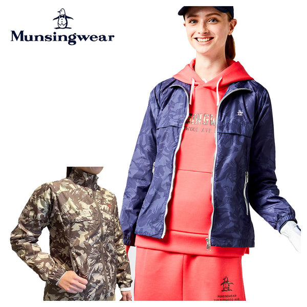 ゴルフ - ウェア Munsingwear（マンシングウェア）製品。Munsingwear 撥水 ボタニカルプリントブルゾン 22SS MGWTJK01