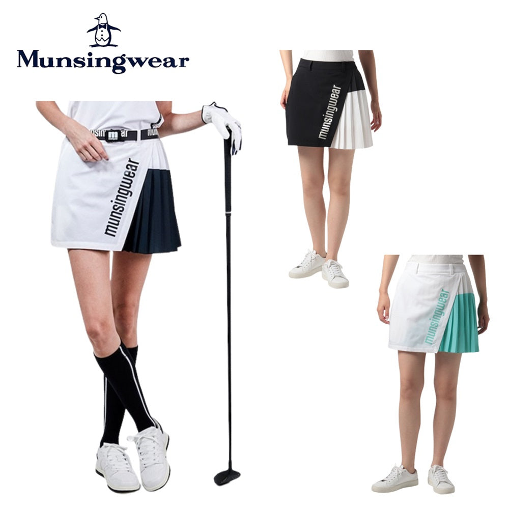 Munsingwear（マンシングウェア） ENVOY 吸汗ストレッチ切り替えプリーツスカート 22FW MEWUJE01