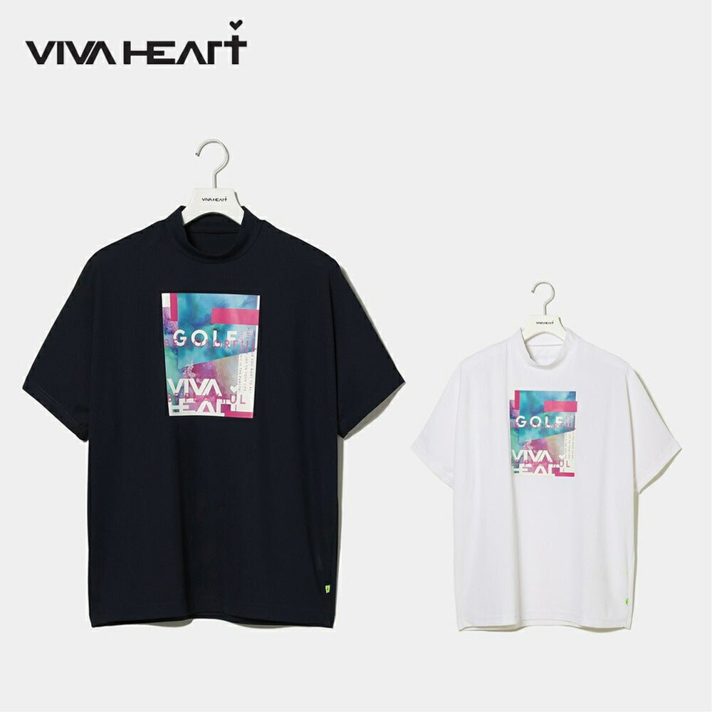 VIVA HEART アルコールインクアートコラボ半袖モックネック 23SS