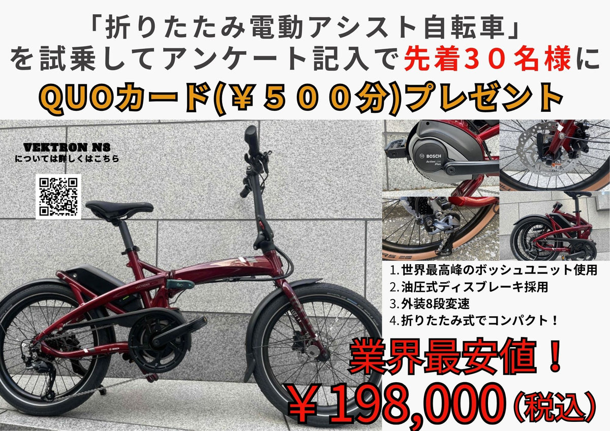 注文 【電動アシスト自転車】TERN Vektron N8 アトラスラック＋輪行バッグなどオプション多数