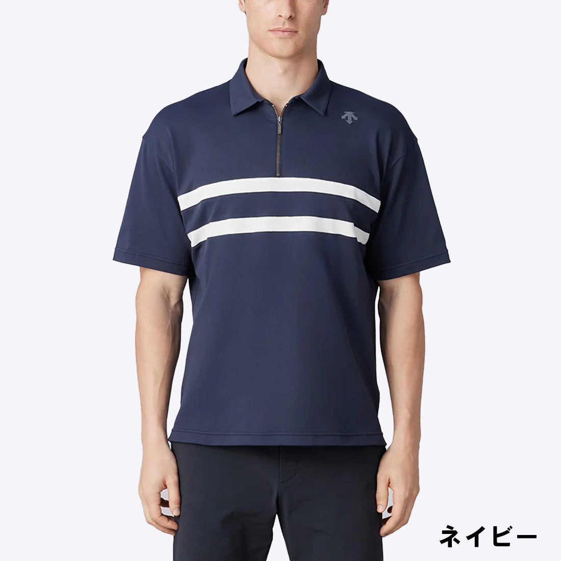 DESCENTE ☆ゴルフシャツ⭐︎ ハーフジップ デサントゴルフ DESCENTE ゴルフ ハーフジップ半袖シャツ