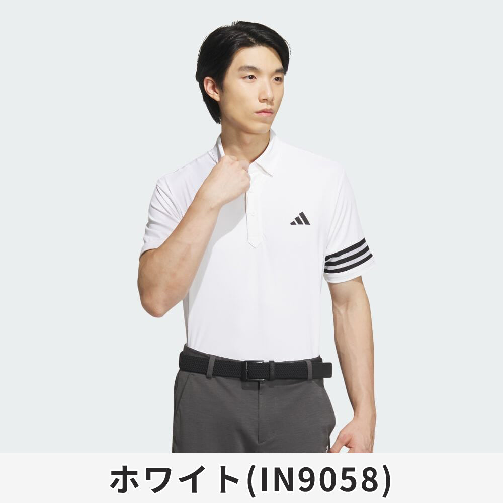 独特な店 adidas アイボリーポロシャツ 3本ライン トップス
