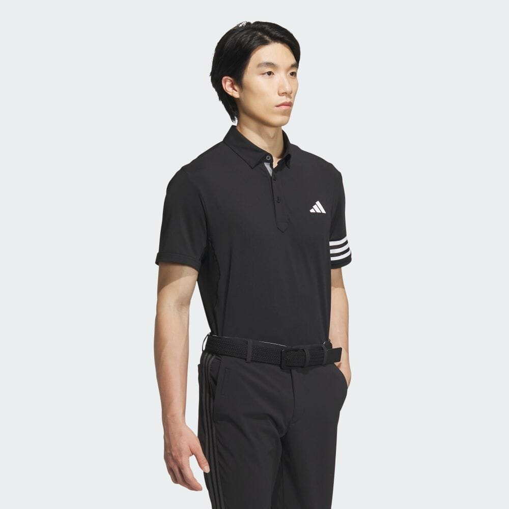 adidas メッシュポロシャツ ブラック Mサイズ adidas 3ストライプス メッシュベントポロ 24SS IKK68 | 自転車