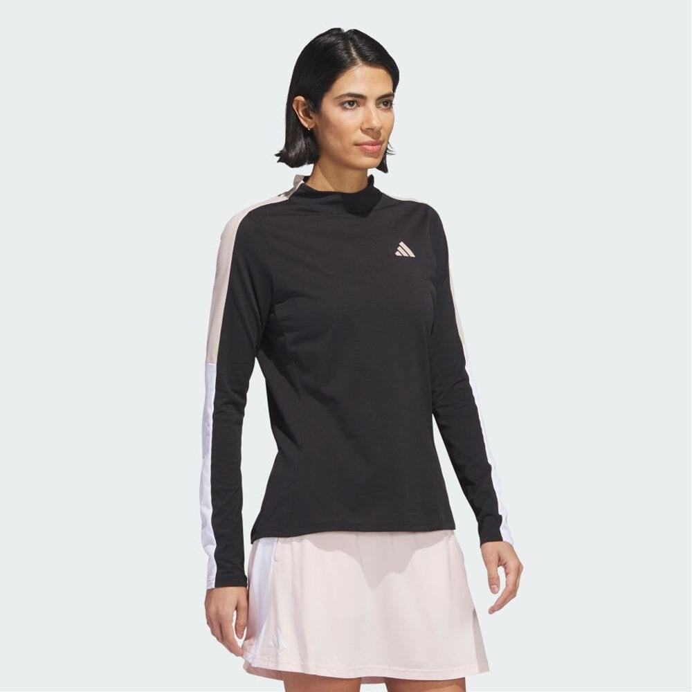 adidas サイドカラーブロック モックネック L/Sストレッチシャツ 23FW