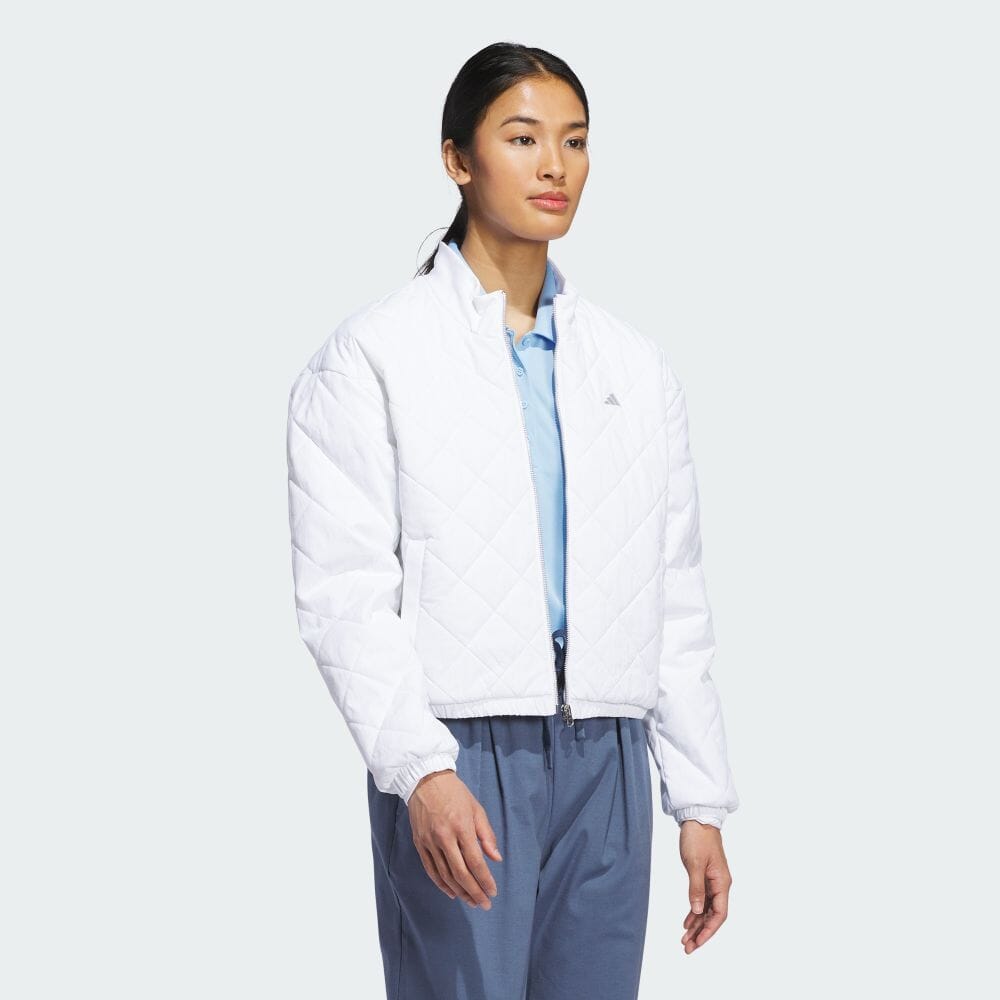 adidas GO-TO 撥水 フルジップ ショート丈キルトジャケット 24FW JRY36