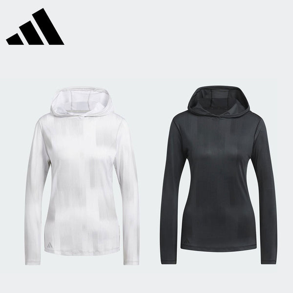 割引対象商品（3,000円以上） adidas（アディダス）製品。adidas UVケア付き プリント 長袖フーディー 24FW JRY74