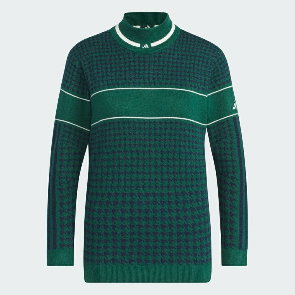 adidas PRIMEKNIT ハウンドトゥース モックネック セーター 24FW JSC04
