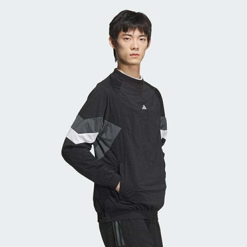 ベストスポーツ adidas（アディダス）製品。adidas WIND. RDY アーカイブデザイン サイドジップ付き プルオーバー長袖ウィンド 24FW JSC12