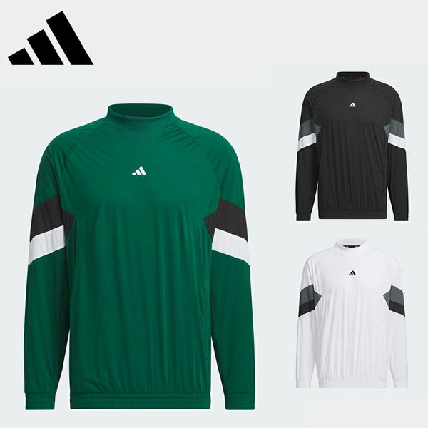 割引対象商品（3,000円以上） adidas（アディダス）製品。adidas WIND. RDY アーカイブデザイン サイドジップ付き プルオーバー長袖ウィンド 24FW JSC12