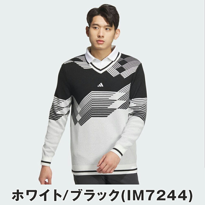 ベストスポーツ adidas（アディダスメイド）製品。adidas アーカイブグラフィック Vネック長袖セーター 24FW JSC13