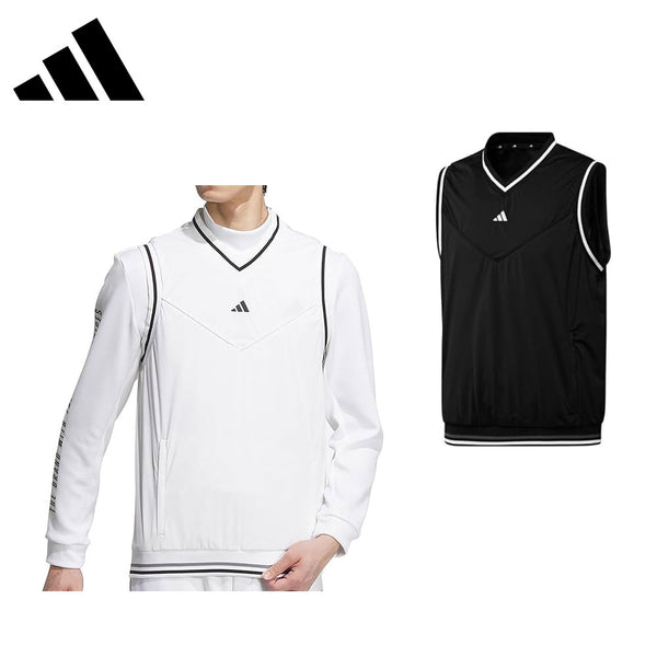 adidas フード付き　中綿ベスト　ホワイト 40%OFF価格／adidas アディダス 中綿ベスト 白 フード付き 3本
