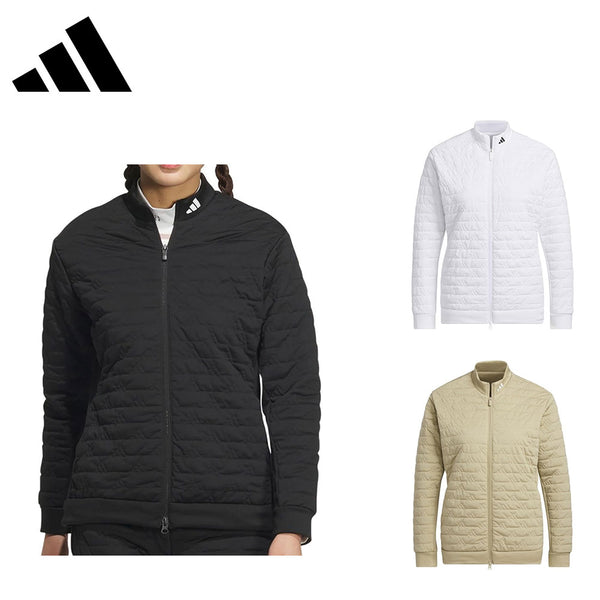 割引対象商品（3,000円以上） adidas（アディダスメイド）製品。adidas WIND.RDY 保温 中わた BOS ロゴ キルトジャケット 24FW JTC00