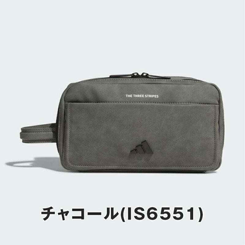 ベストスポーツ adidas（アディダス）製品。adidas 合成皮革 ツージップ ポーチ 24FW JTY32