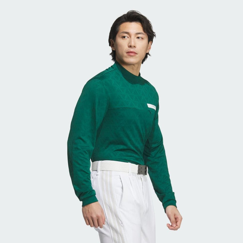 ベストスポーツ adidas（アディダスメイド）製品。adidas ジャカード UVケア付き モックネック 長袖シャツ 24FW JTY71