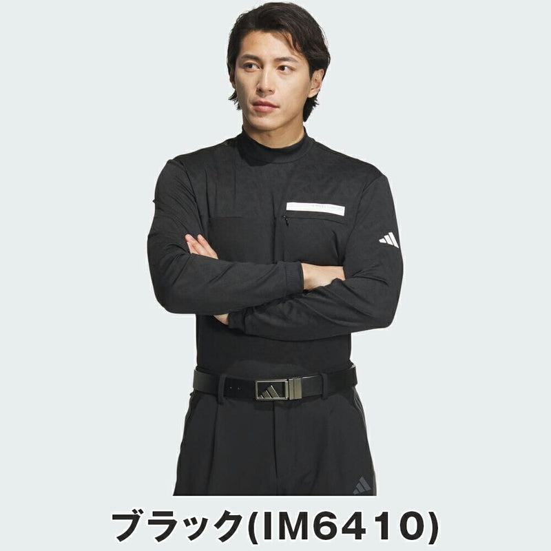 ベストスポーツ adidas（アディダスメイド）製品。adidas ジャカード UVケア付き モックネック 長袖シャツ 24FW JTY71