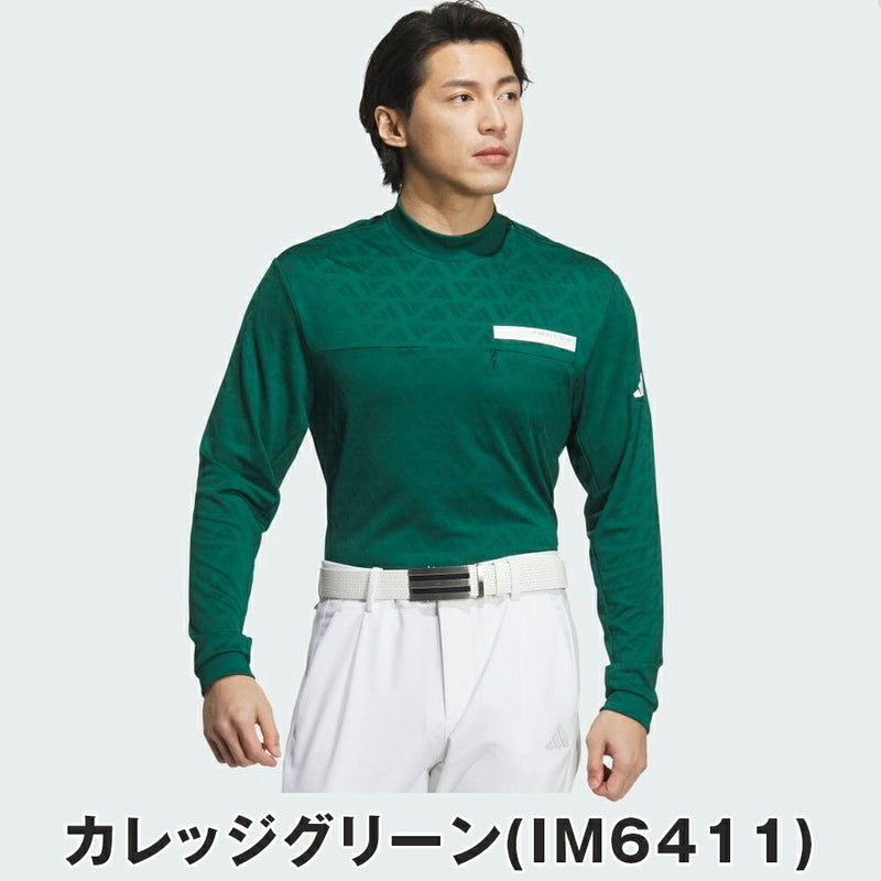 ベストスポーツ adidas（アディダスメイド）製品。adidas ジャカード UVケア付き モックネック 長袖シャツ 24FW JTY71