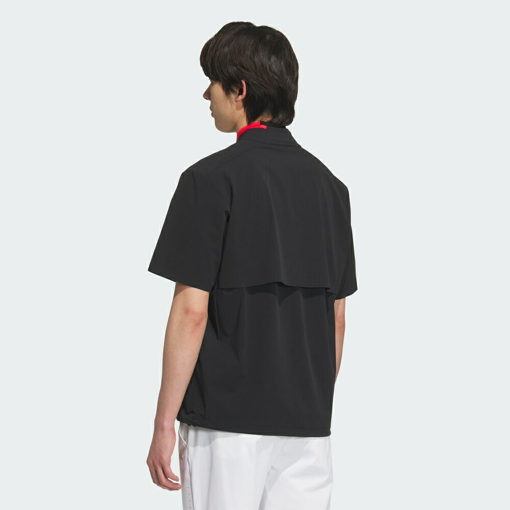 adidas アディゼロ 撥水 ハーフジップ 半袖ウィンドウ 25SS KTN24