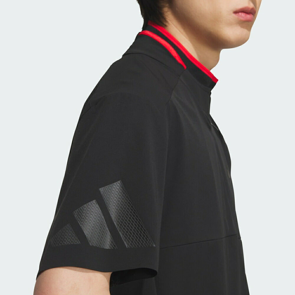 adidas アディゼロ 撥水 ハーフジップ 半袖ウィンドウ 25SS KTN24